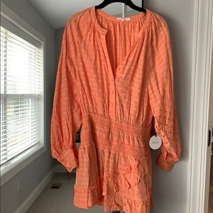Peach tularosa dress/ brand new with tags